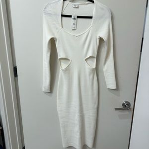 NWT Abercrombie long sleeve cutout midi sweater dress size small p